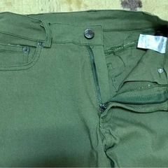 【リメイクなど】スキニー パンツ カーキ×2【まとめて購入でお値引き】の画像