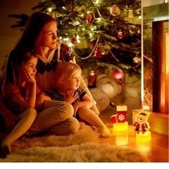 【クリスマスデザイン】LEDキャンドル　ライト　キャンドル　デコレーション　イルミネーション　キャンドルライト　安全　ツリー　サンタの画像