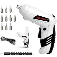 組み立て楽々❣️電動ドライバー グリップ変形 ドライバーセット 充電式