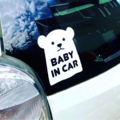 ベビーインカー　赤ちゃん　乗っています　ステッカー