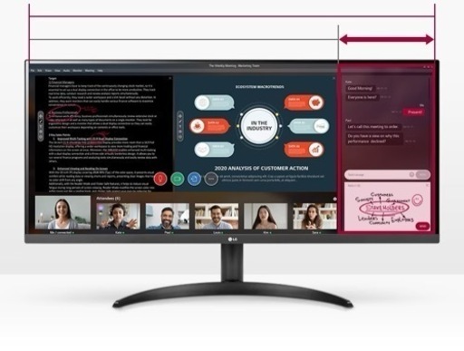 LG 34インチワイドモニター 美品