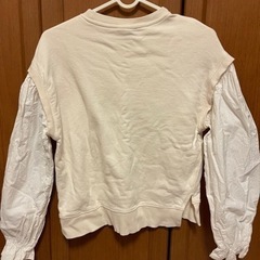 ▶︎ 152cm ZARA 長袖　重ね着風トップスの画像