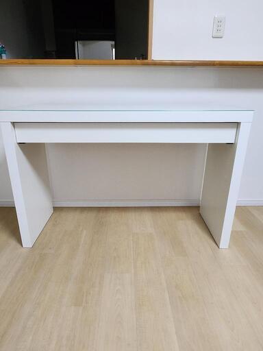 【売約済み】IKEAカウンターテーブル 白 ガラス