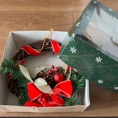 美品✨クリスマスリース　箱入りの画像