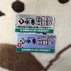 鶴見水春の無料券（入浴・岩盤浴）