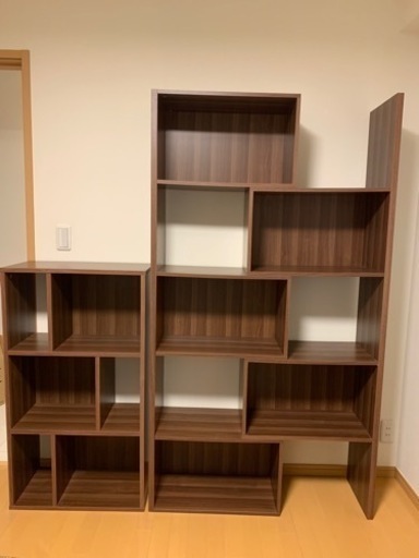 【引取り限定・別売り可】オシャレ・北欧家具 NOCE フリーラック（本棚・収納・キャビネット）セット BF6428&BF6316