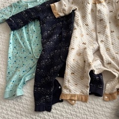 (やり取り中です)冬物ベビーロンパース　70・80・90 (6〜18ヶ月頃)の画像