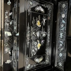 螺鈿三面鏡ドレサ、古典家具、美術品の画像