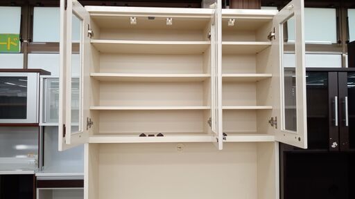 ★ジモティ割あり★  レンジボード クリーム H210×D41×W104.5 クリーニング済み TJ2535