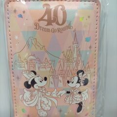 ディズニーランド　 ネックストラップ付きパスケース 40周年 限...
