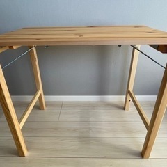 【お取引中】無印良品 パイン材テーブル・折りたたみ式
