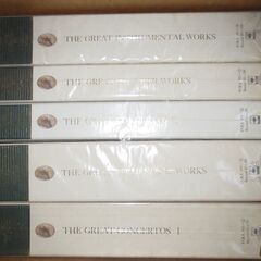  未使用、未開封、Sony世界クラシック音楽大系クラシックベスト100レコードと専用キャビネットの画像