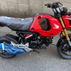【GROM125】新車　ついに入荷❗️レッド　１台のみ　若林自転...