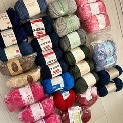 【未使用】毛糸玉30玉セット　編み物　ハンドメイドにの画像
