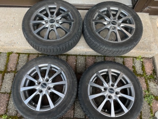 受け渡し者決定　最終日前日サービス、ラスト値下げ！11/18までの出品！　155/65R14 HOT STUFF Exceeder ホットスタッフ エクシーダー　ホイール　スタッドレス4本セット