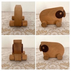 OTAN  木のおもちゃ インテリア アニマルカー 日本製 羊 ひつじ オブジェの画像
