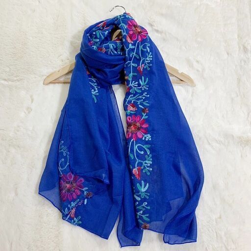 大判 花柄 ストール 刺繍 ファッション アレンジ 5色セット