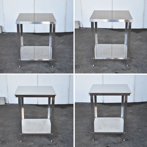 【ジモ取引終了11/12】≪zyt1169ジ≫ 天板美品 ステンレス作業台 幅60cmx奥行60cm 600x600x800 スクエア