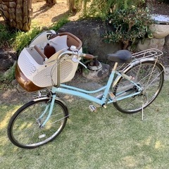 ★チャイルドシート付き自転車　Emom ノーパンクタイヤ　中古　...