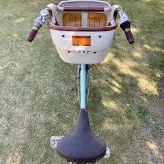 ☆チャイルドシート付き自転車 Emom ノーパンクタイヤ 中古 土日引取