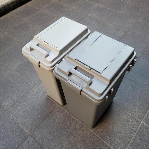 ニトリ ゴミ箱 2点セット おしゃれ 連結可能 グレー 35L 45L