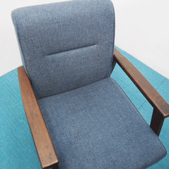 1人用布張りソファ 良品 (KA08)の画像