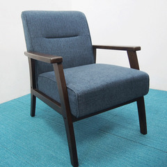 1人用布張りソファ 良品 (KA08)の画像