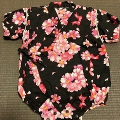 【値下げ】浴衣　甚兵衛　ロンパース　70cm