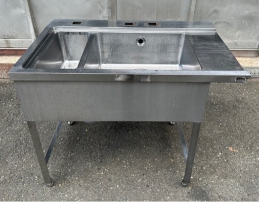 業務用 マルゼン ソイルド 2槽シンク 幅1040×奥700×高さ820(mm) 流し台 キッチン 手洗い場 厨房 二層 二槽 2層 大阪発 排水ホース新品