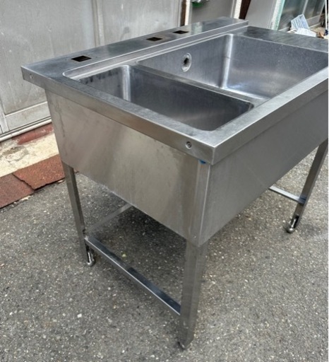 業務用 マルゼン ソイルド 2槽シンク 幅1040×奥700×高さ820(mm) 流し台 キッチン 手洗い場 厨房 二層 二槽 2層 