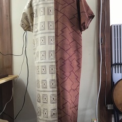 着物リメイク　紬のチュニック②の画像