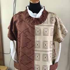 着物リメイク　紬のチュニック②の画像