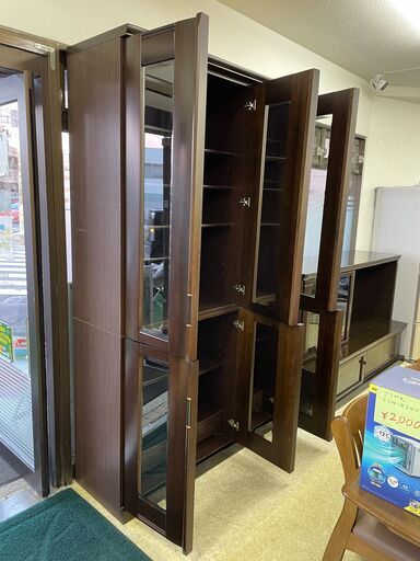 本棚 書棚 食器棚 幅127.5cm奥行45cm高さ213cm 説明欄必読