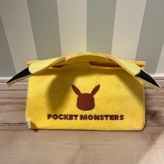 ポケモン　ピカチュー　ティッシュボックスカバー　コダックおまけ付きの画像