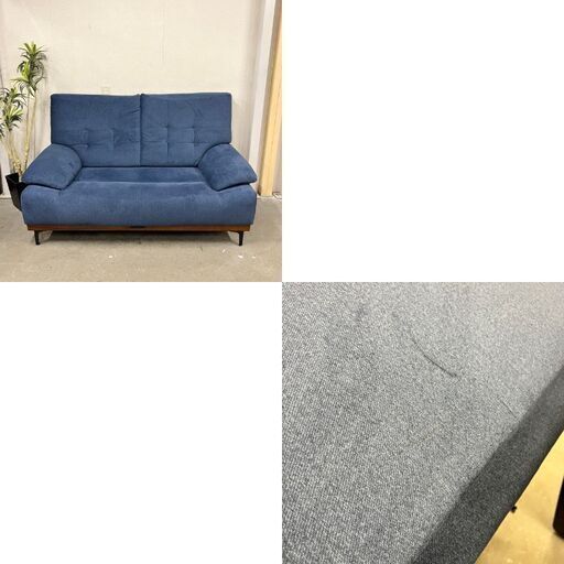  14446  Granz 2人掛けハイバックソファ ファブリックソファ    ◆大阪市内・東大阪市他 5,000円以上ご購入で無料配