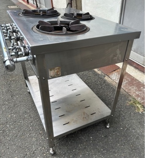 2020年製 マルゼン 業務用 3口 ガスコンロ MGT-096DS 都市ガス ガスレンジ 厨房機材 用品 焼き台 店舗用品 ガステー