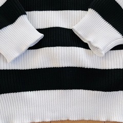 ur's ユアーズ オーバーサイズボーダーニットプルオーバーの画像