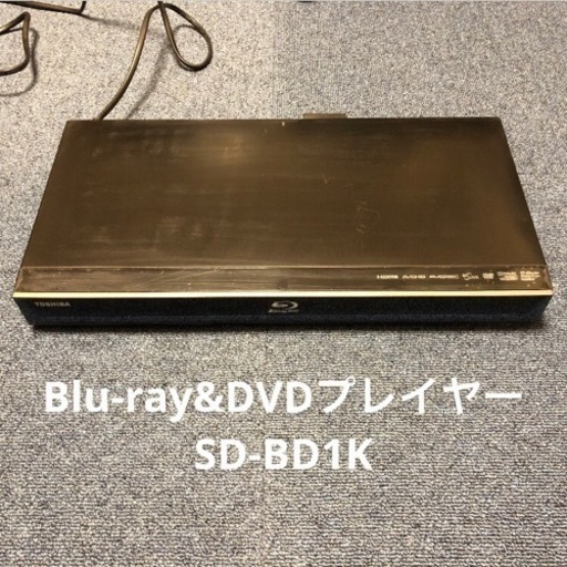 東芝ブルーレイディスクプレーヤー　SD-BD1K  2010年製 DVD ブルーレイプレーヤー TOSHIBA
