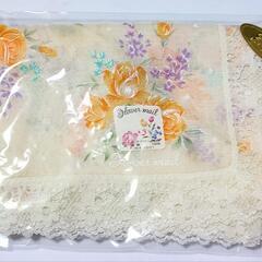 ✨新品✨花柄レース付きハンカチの画像