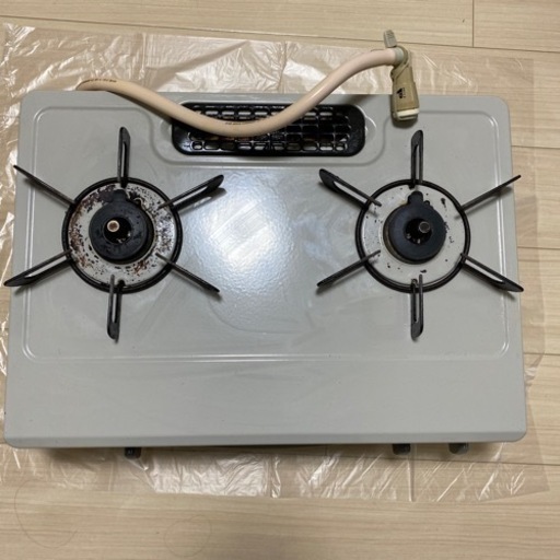 ガスコンロ リンナイ 都市ガス 電池・ホース付き