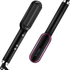 【新品・未使用】ヘアアイロン ブラシ（ブラック&ピンク）