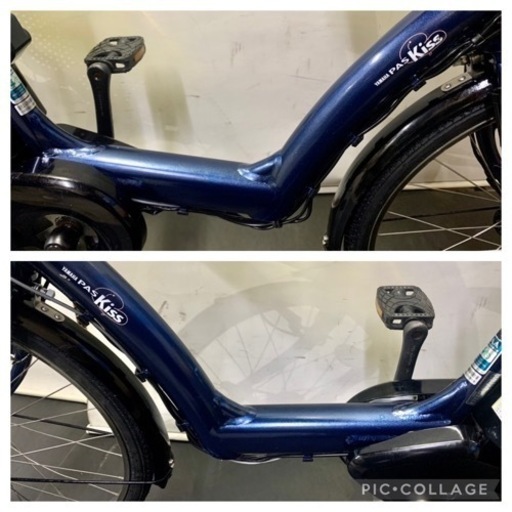 関東全域送料無料　業界最長12ヶ月保証　電動自転車　ヤマハ　パスキッス　 26インチ　8.7ah パワフルアシスト　紺色