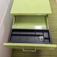 3段デスクワゴン グリーン（3）の画像