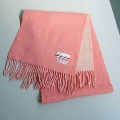 TAKEO NISHIDA ピーチピンク カシミア混のマフラーの画像
