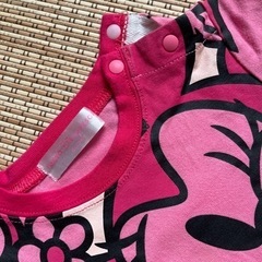 【美品】TDL ディズニーTシャツ・キッズ８０　女の子ピンクの画像