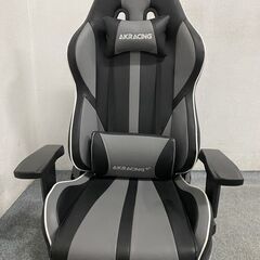 AKRACING/エーケーレーシング ゲーミングチェア 極坐 V2 グレー eスポーツ リモートワーク PUレザー 椅子 中古家具 店頭引取歓迎 R7650の画像