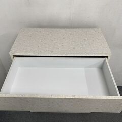 LOWYA/ロウヤ ハイチェスト エミージュ テラゾー柄 5段チェスト フルスライドドレール タンス 収納家具 中古家具 店頭引取歓迎 R7655の画像