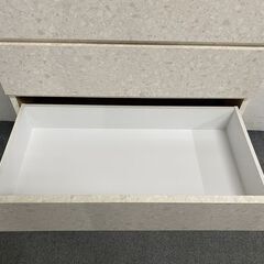 LOWYA/ロウヤ ハイチェスト エミージュ テラゾー柄 5段チェスト フルスライドドレール タンス 収納家具 中古家具 店頭引取歓迎 R7655の画像