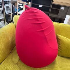 【リサイクルショップどりーむ鹿大前店】No.7576　クッション　ビーズクッション　MOGU　赤色　人をダメにするクッション　の画像