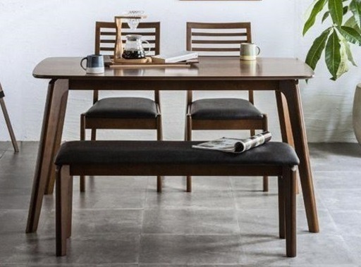 新品　未使用品　ダイニングセット　テーブル　ベンチ　チェア2脚